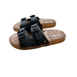 Mini Melissa Shoes Black Tan Jelly Slide Slip On Sandals Size Youth 2